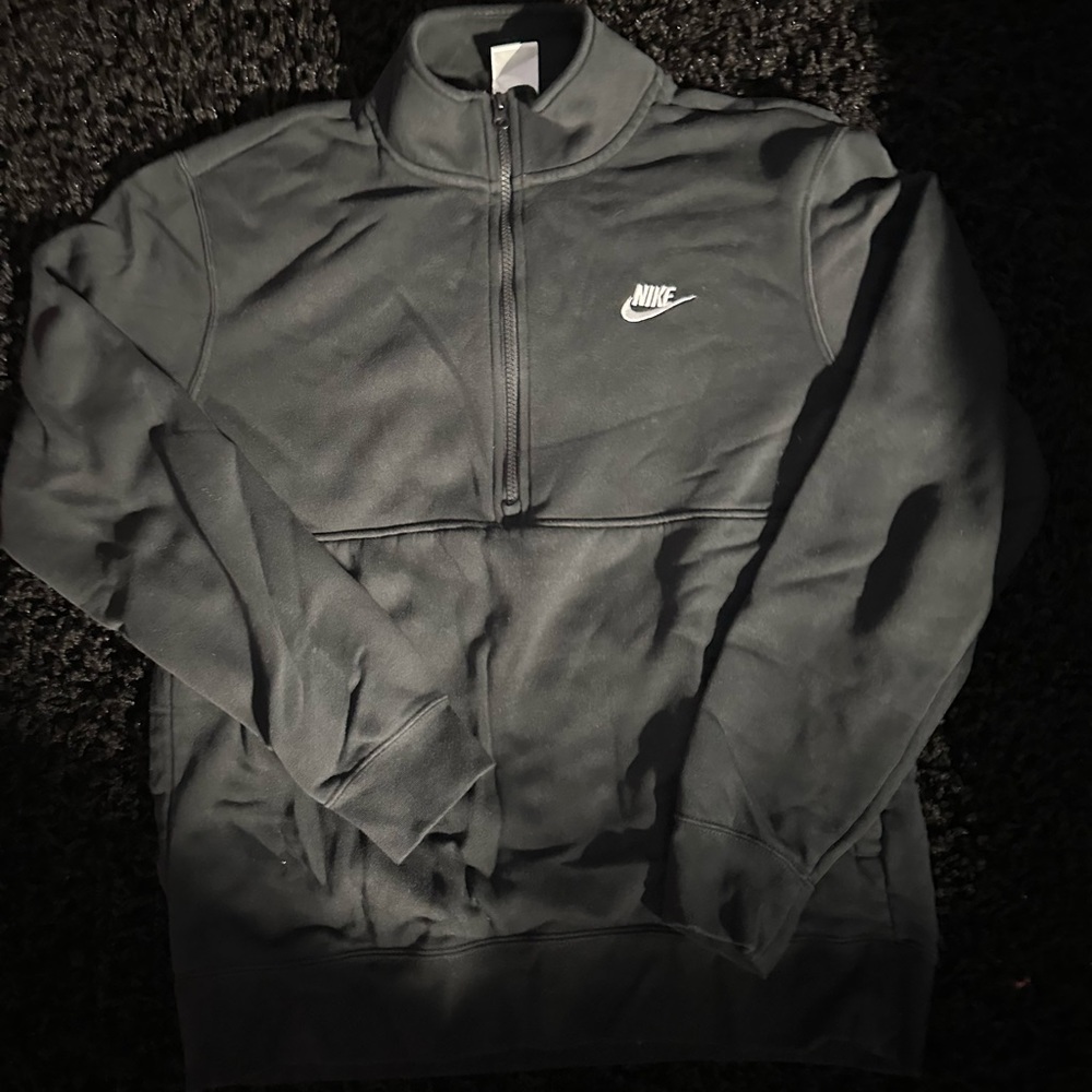 black nike quarter zip